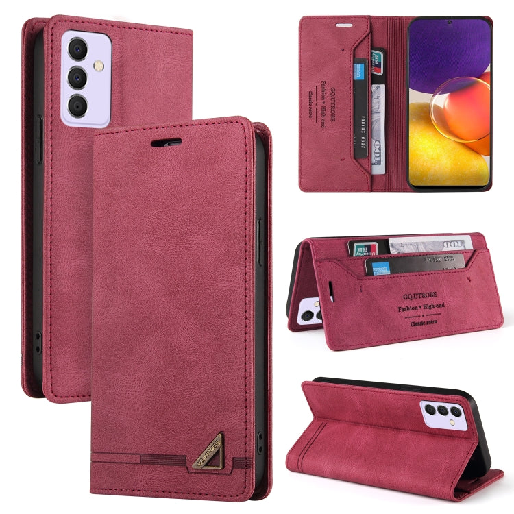 For Samsung Galaxy A82 5G Skin Feel Anti-theft Brush Horizontal Flip Leather Case with Holder & Card Slots & Wallet