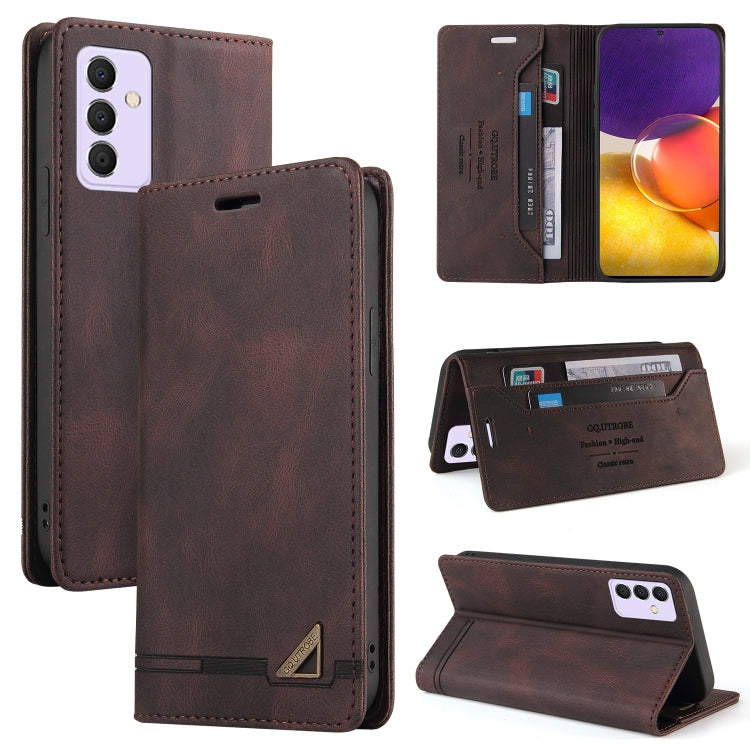 For Samsung Galaxy A82 5G Skin Feel Anti-theft Brush Horizontal Flip Leather Case with Holder & Card Slots & Wallet