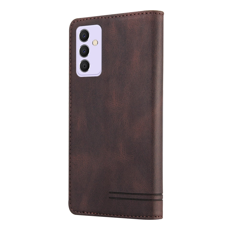 For Samsung Galaxy A82 5G Skin Feel Anti-theft Brush Horizontal Flip Leather Case with Holder & Card Slots & Wallet