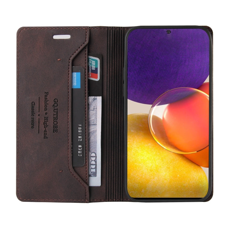 For Samsung Galaxy A82 5G Skin Feel Anti-theft Brush Horizontal Flip Leather Case with Holder & Card Slots & Wallet