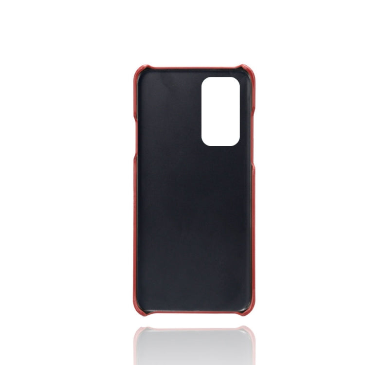 For OnePlus 9 Calf Texture PC + PU Leather Back Cover Shockproof Case with Dual Card Slots