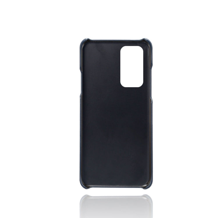 For OnePlus 9 Calf Texture PC + PU Leather Back Cover Shockproof Case with Dual Card Slots