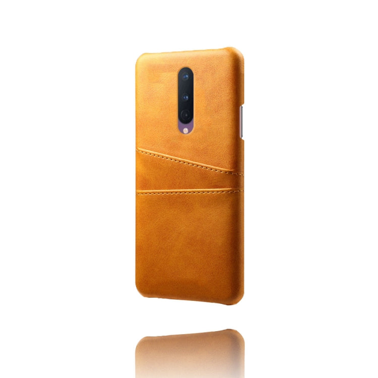 For OnePlus 8 Calf Texture PC + PU Leather Back Cover Shockproof Case with Dual Card Slots