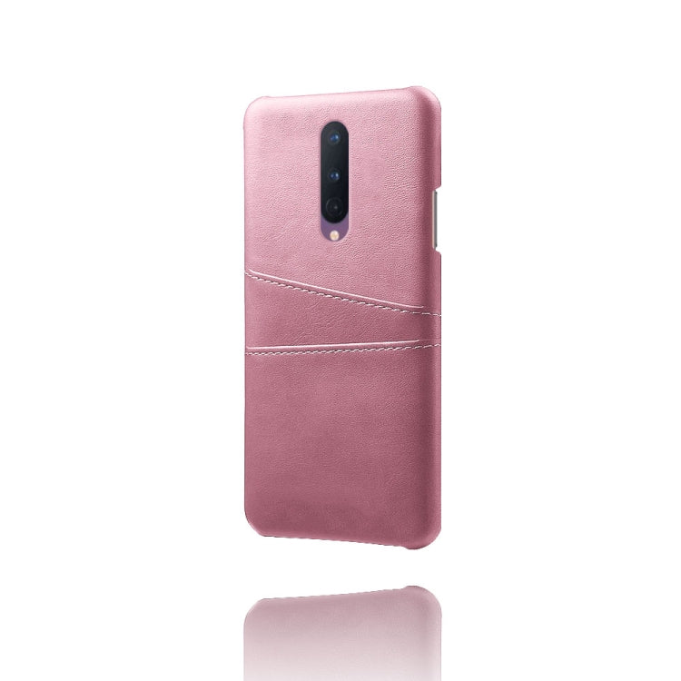 For OnePlus 8 Calf Texture PC + PU Leather Back Cover Shockproof Case with Dual Card Slots