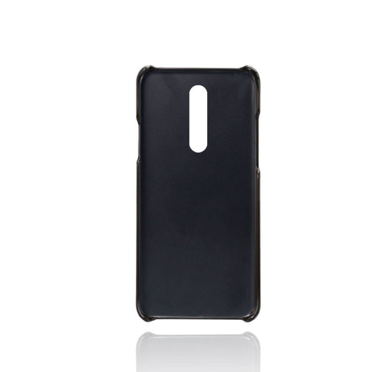 For OnePlus 8 Calf Texture PC + PU Leather Back Cover Shockproof Case with Dual Card Slots