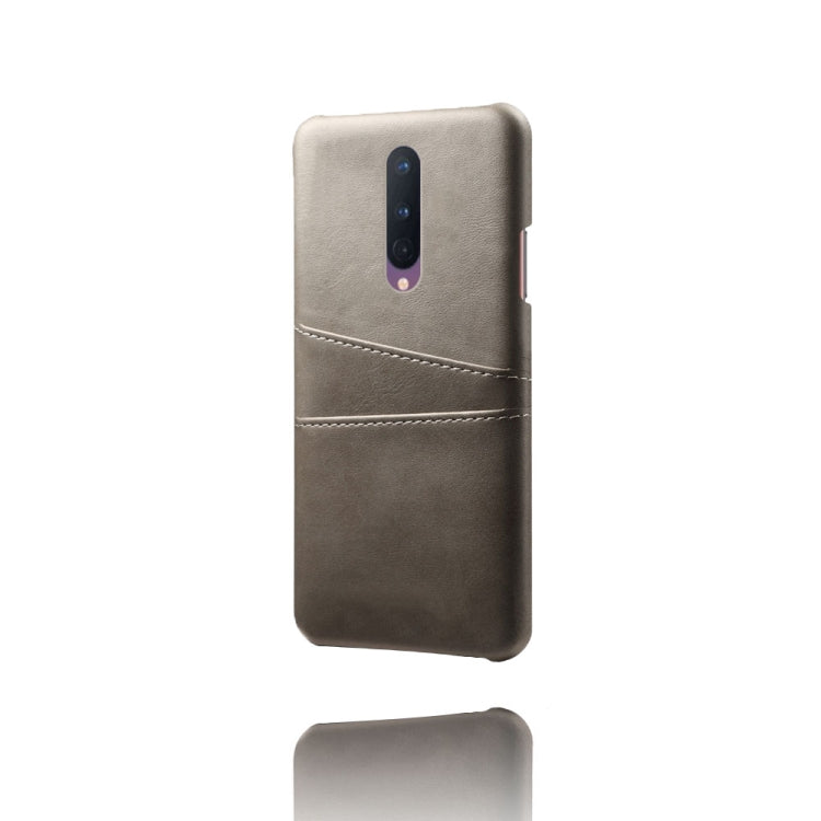 For OnePlus 8 Calf Texture PC + PU Leather Back Cover Shockproof Case with Dual Card Slots