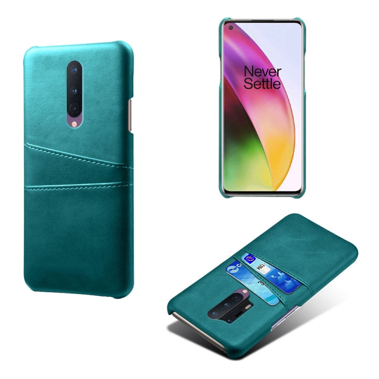 For OnePlus 8 Calf Texture PC + PU Leather Back Cover Shockproof Case with Dual Card Slots