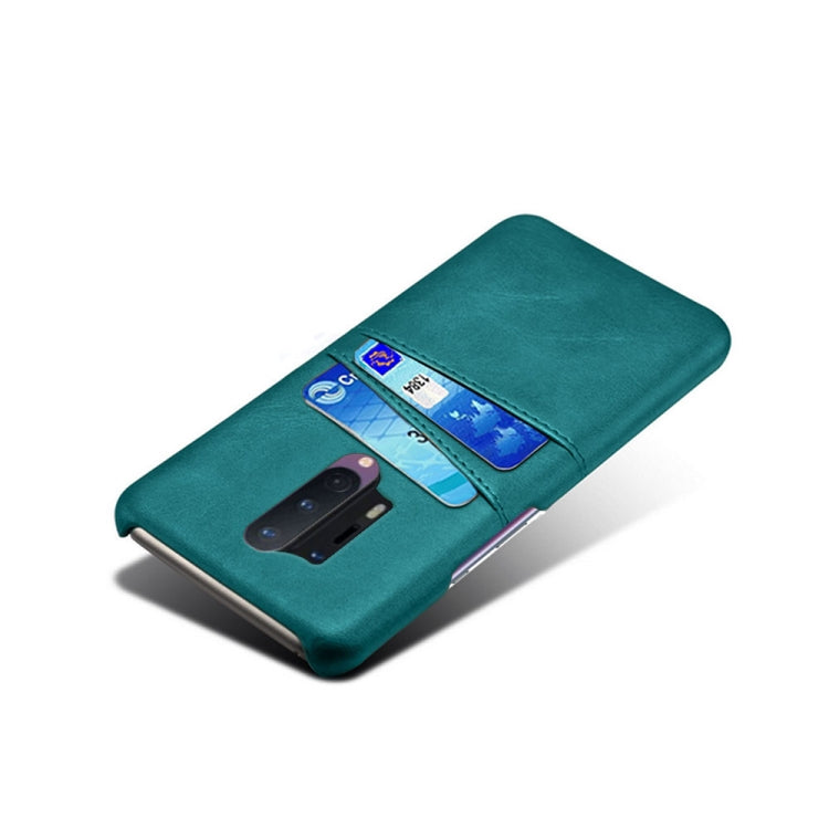 For OnePlus 8 Calf Texture PC + PU Leather Back Cover Shockproof Case with Dual Card Slots