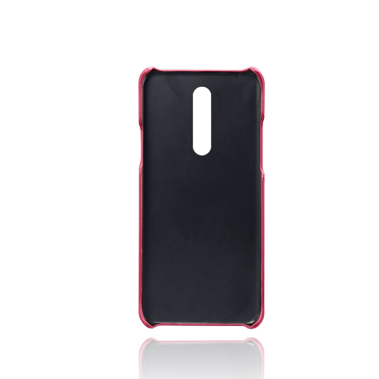 For OnePlus 8 Calf Texture PC + PU Leather Back Cover Shockproof Case with Dual Card Slots