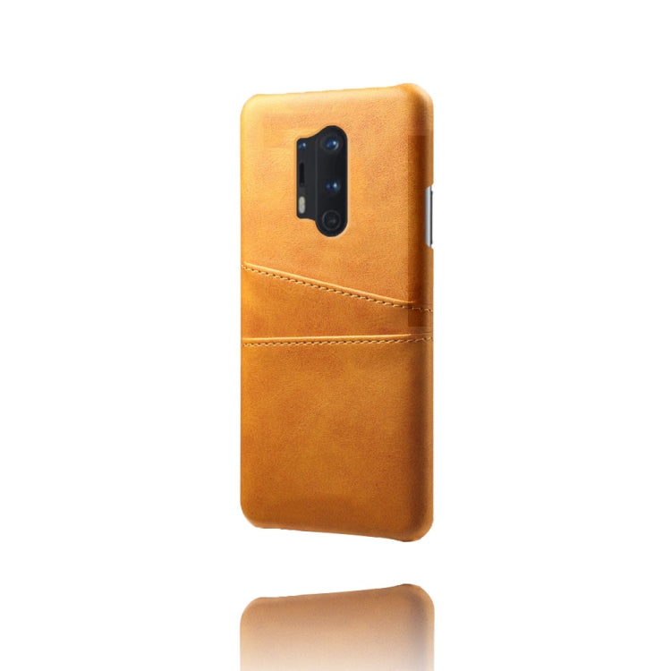 For OnePlus 8 Pro Calf Texture PC + PU Leather Back Cover Shockproof Case with Dual Card Slots