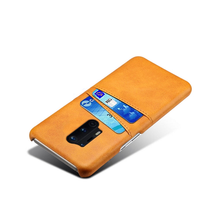 For OnePlus 8 Pro Calf Texture PC + PU Leather Back Cover Shockproof Case with Dual Card Slots
