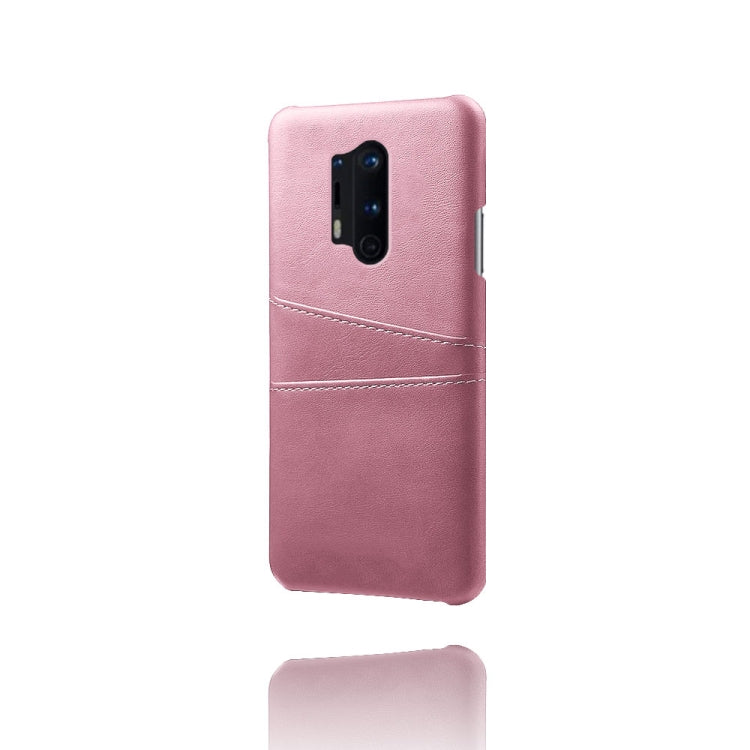 For OnePlus 8 Pro Calf Texture PC + PU Leather Back Cover Shockproof Case with Dual Card Slots