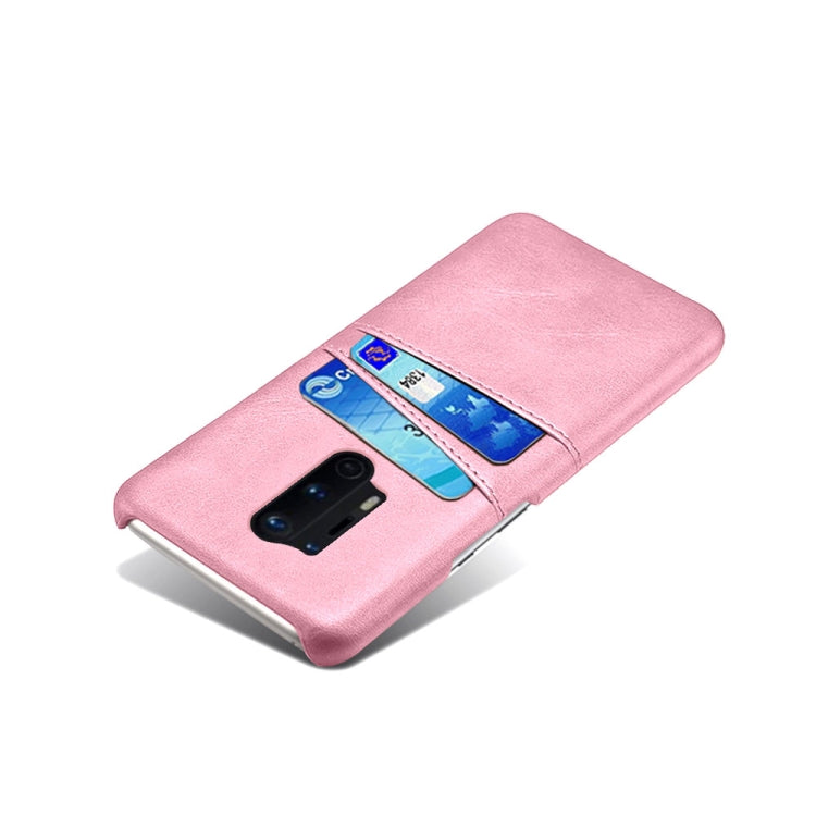 For OnePlus 8 Pro Calf Texture PC + PU Leather Back Cover Shockproof Case with Dual Card Slots