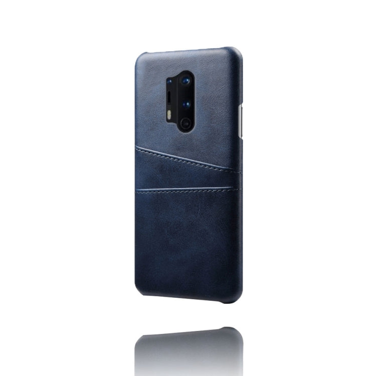 For OnePlus 8 Pro Calf Texture PC + PU Leather Back Cover Shockproof Case with Dual Card Slots