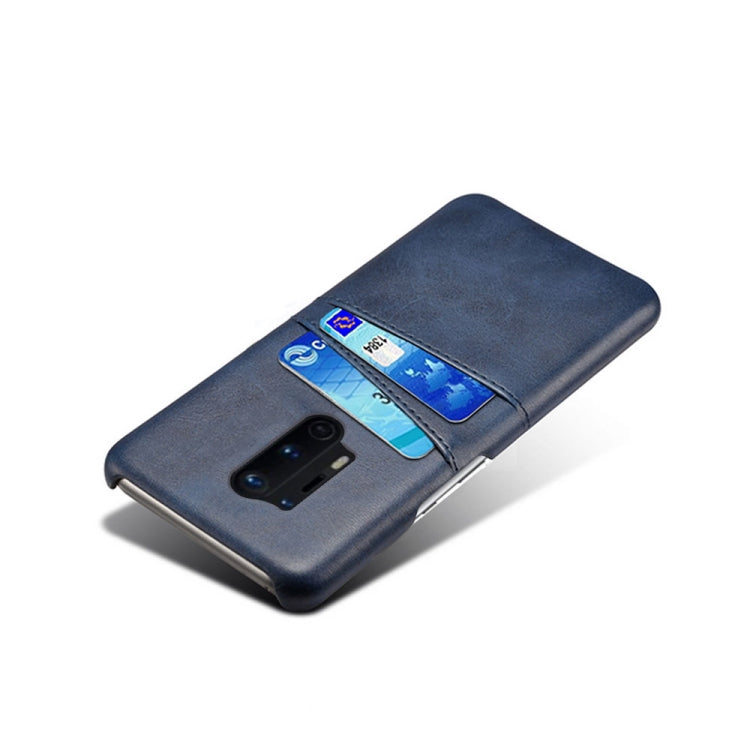For OnePlus 8 Pro Calf Texture PC + PU Leather Back Cover Shockproof Case with Dual Card Slots