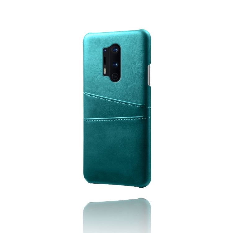 For OnePlus 8 Pro Calf Texture PC + PU Leather Back Cover Shockproof Case with Dual Card Slots