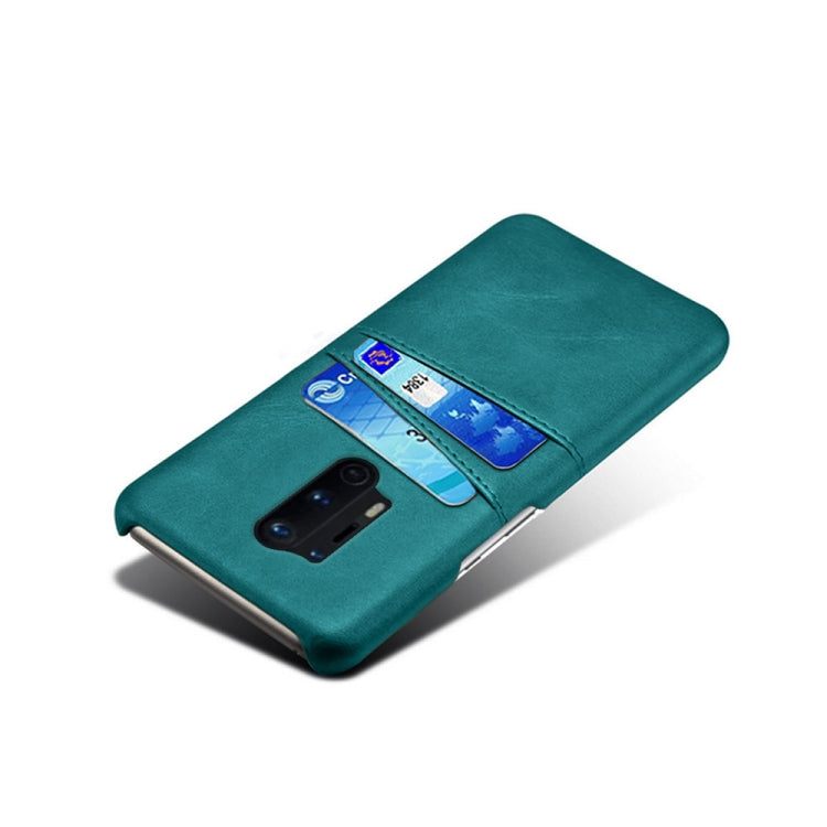 For OnePlus 8 Pro Calf Texture PC + PU Leather Back Cover Shockproof Case with Dual Card Slots