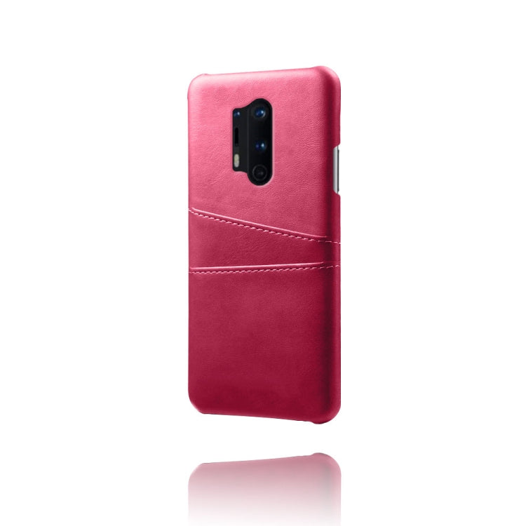 For OnePlus 8 Pro Calf Texture PC + PU Leather Back Cover Shockproof Case with Dual Card Slots