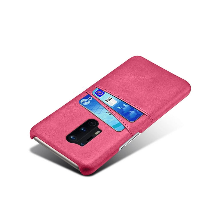 For OnePlus 8 Pro Calf Texture PC + PU Leather Back Cover Shockproof Case with Dual Card Slots