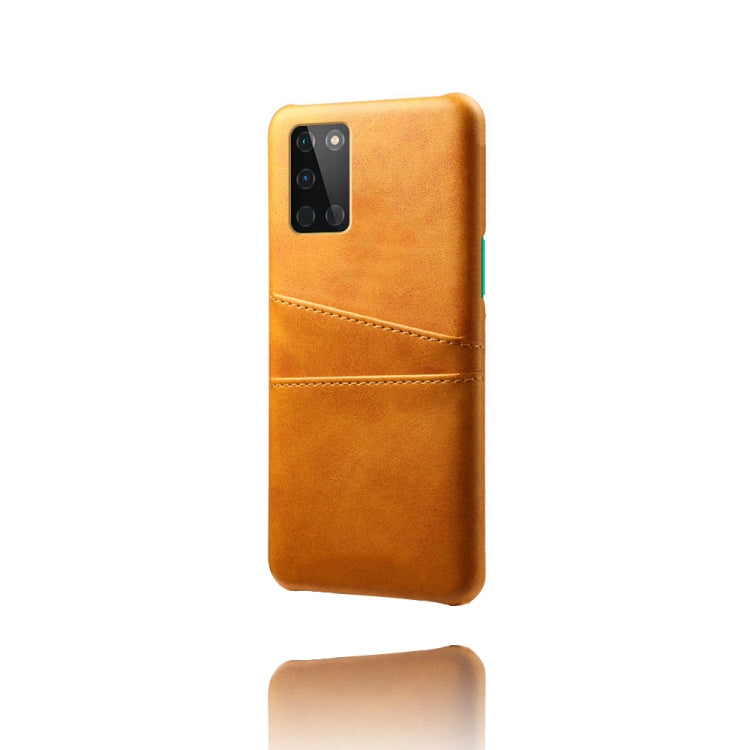 For OnePlus 8T Calf Texture PC + PU Leather Back Cover Shockproof Case with Dual Card Slots