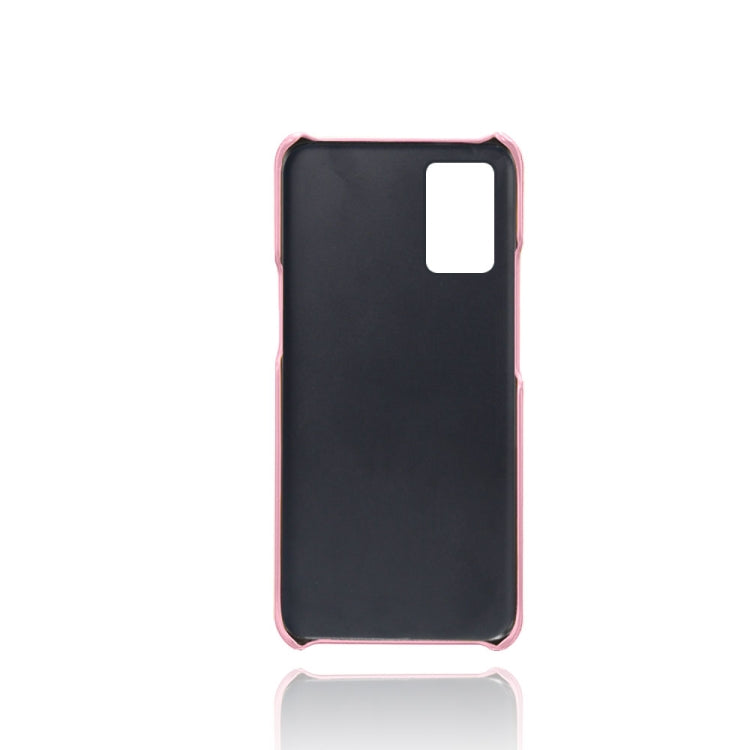 For OnePlus 8T Calf Texture PC + PU Leather Back Cover Shockproof Case with Dual Card Slots