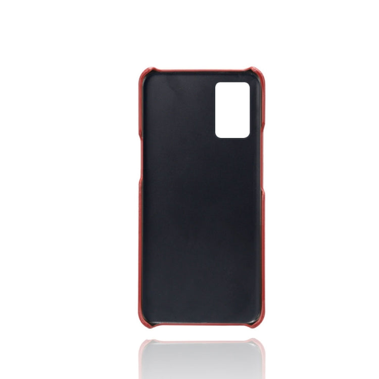 For OnePlus 8T Calf Texture PC + PU Leather Back Cover Shockproof Case with Dual Card Slots