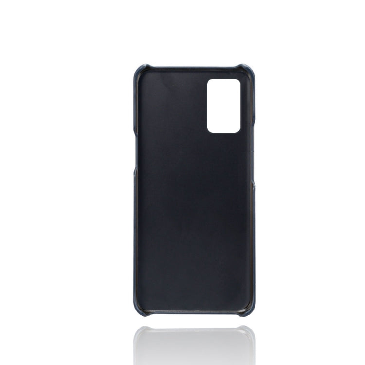 For OnePlus 8T Calf Texture PC + PU Leather Back Cover Shockproof Case with Dual Card Slots