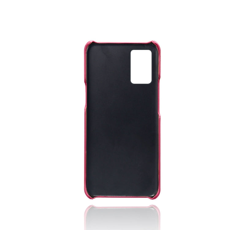 For OnePlus 8T Calf Texture PC + PU Leather Back Cover Shockproof Case with Dual Card Slots