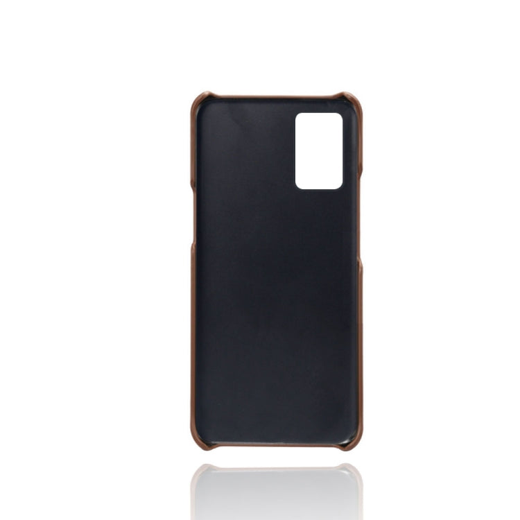 For OnePlus 8T Calf Texture PC + PU Leather Back Cover Shockproof Case with Dual Card Slots