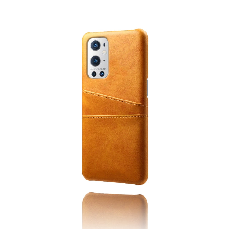 For OnePlus 9 Pro Calf Texture PC + PU Leather Back Cover Shockproof Case with Dual Card Slots