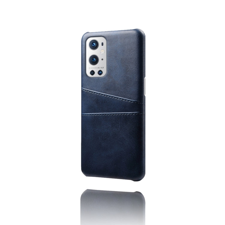 For OnePlus 9 Pro Calf Texture PC + PU Leather Back Cover Shockproof Case with Dual Card Slots