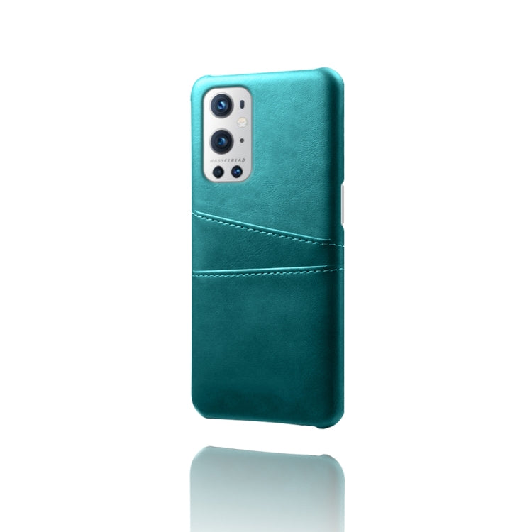 For OnePlus 9 Pro Calf Texture PC + PU Leather Back Cover Shockproof Case with Dual Card Slots