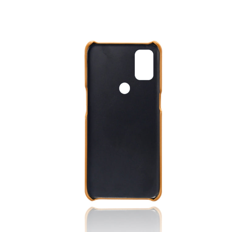 For OnePlus Nord N10 5G Calf Texture PC + PU Leather Back Cover Shockproof Case with Dual Card Slots