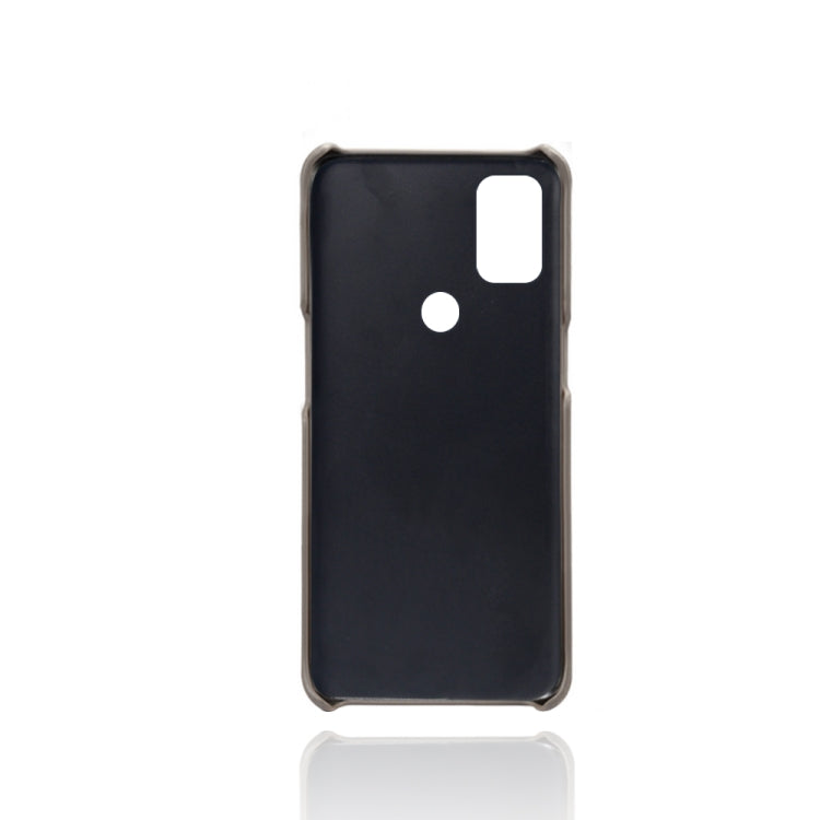 For OnePlus Nord N10 5G Calf Texture PC + PU Leather Back Cover Shockproof Case with Dual Card Slots