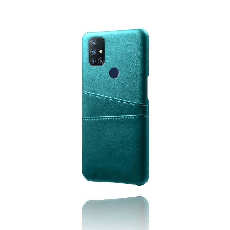 For OnePlus Nord N10 5G Calf Texture PC + PU Leather Back Cover Shockproof Case with Dual Card Slots
