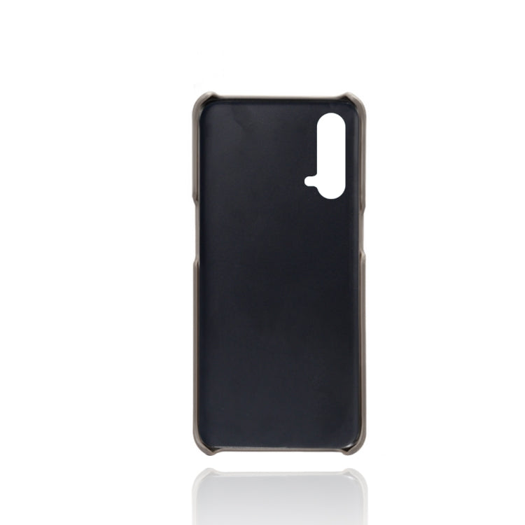 For OnePlus Nord CE 5G Calf Texture PC + PU Leather Back Cover Shockproof Case with Dual Card Slots
