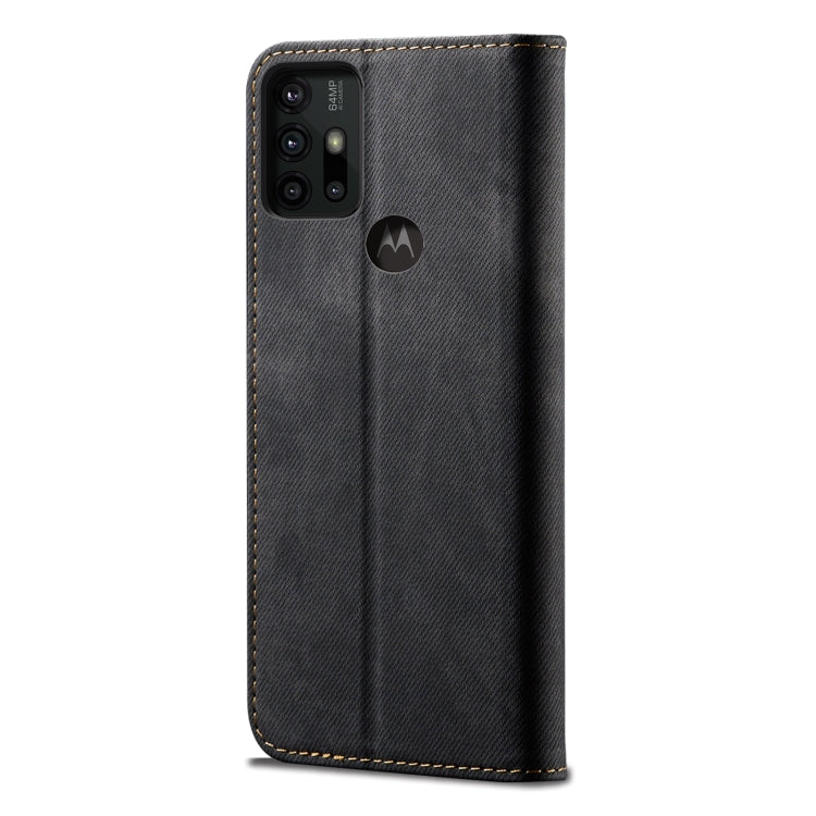 For Motorola Moto G30 Denim Texture Casual Style Horizontal Flip Leather Case with Holder & Card Slots & Wallet