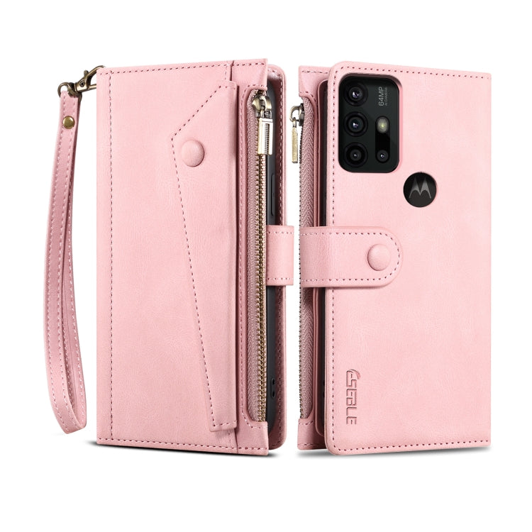For Motorola Moto G30 Retro Frosted Horizontal Flip Leather Case with Holder & Card Slot & Wallet & Zipper Pocket & Lanyard
