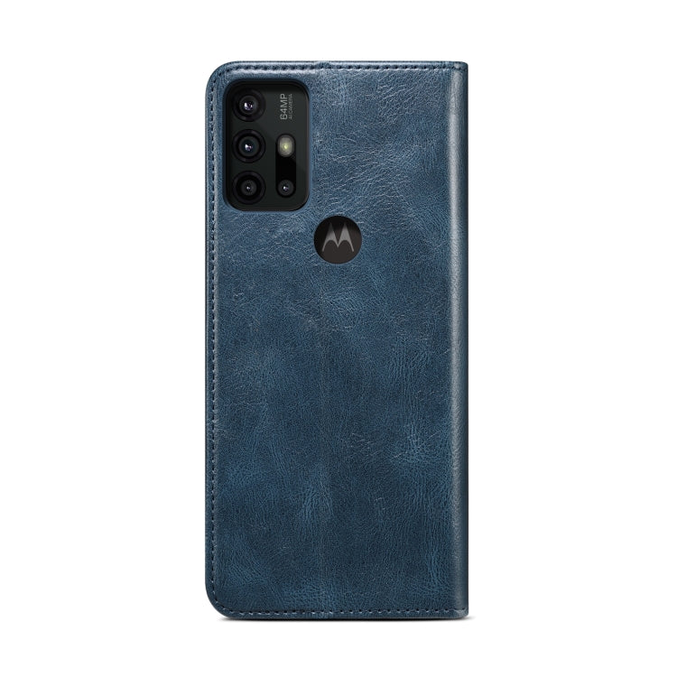 For Motorola Moto G30 Simple Wax Crazy Horse Texture Horizontal Flip Leather Case with Card Slots & Wallet