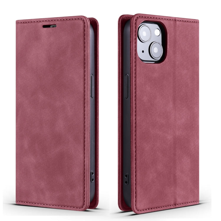 For iPhone 13 Skin Feel Dream Series Horizontal Flip Leather Case with Holder & Card Slots & Wallet