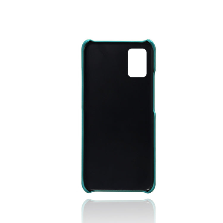 For Samsung Galaxy A51 5G Calf Texture PC + PU Leather Back Cover Shockproof Case with Dual Card Slots