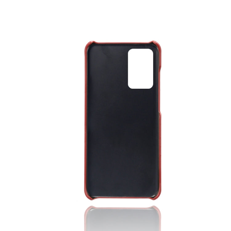 For Samsung Galaxy A72 5G Calf Texture PC + PU Leather Back Cover Shockproof Case with Dual Card Slots