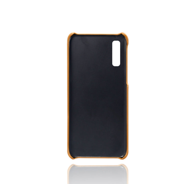For Samsung Galaxy A2 Core Calf Texture PC + PU Leather Back Cover Shockproof Case with Dual Card Slots