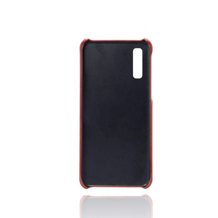 For Samsung Galaxy A2 Core Calf Texture PC + PU Leather Back Cover Shockproof Case with Dual Card Slots