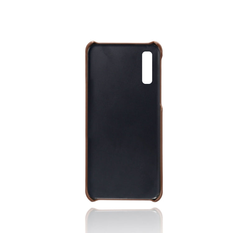 For Samsung Galaxy A2 Core Calf Texture PC + PU Leather Back Cover Shockproof Case with Dual Card Slots