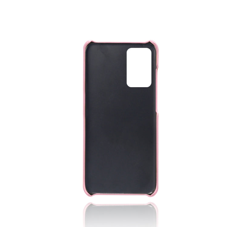For Samsung Galaxy A52 5G Calf Texture PC + PU Leather Back Cover Shockproof Case with Dual Card Slots