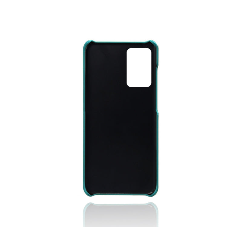 For Samsung Galaxy A52 5G Calf Texture PC + PU Leather Back Cover Shockproof Case with Dual Card Slots