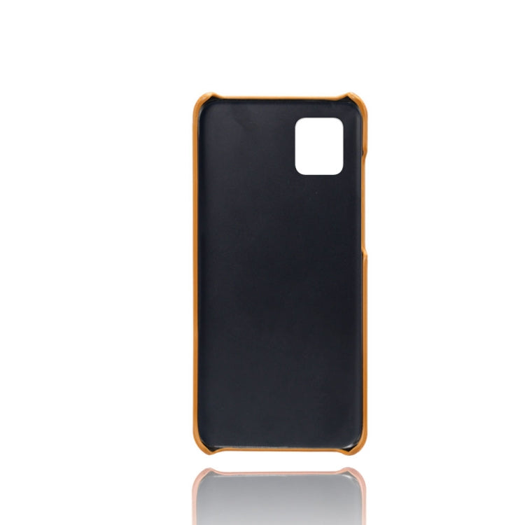 For Samsung Galaxy A81 / Note10 Lite Calf Texture PC + PU Leather Back Cover Shockproof Case with Dual Card Slots