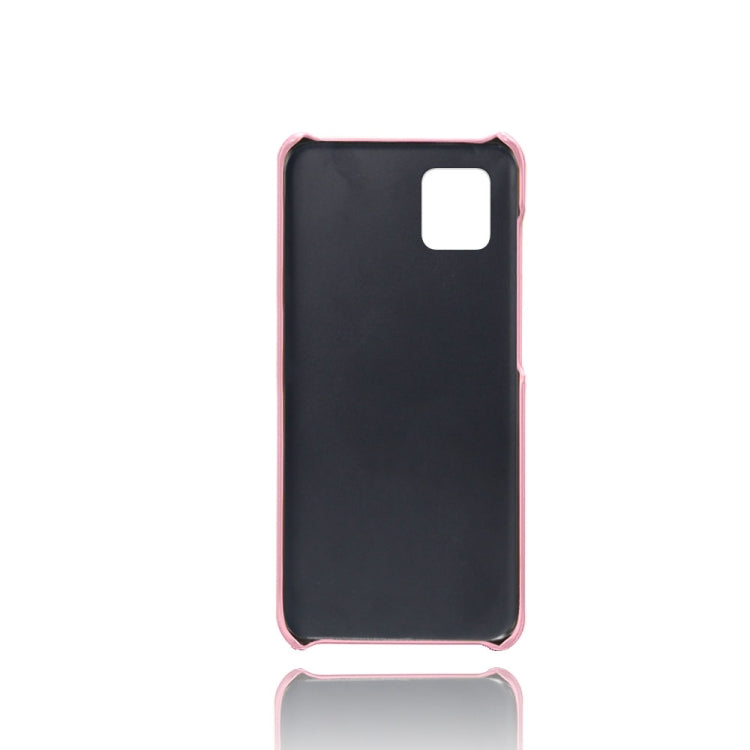 For Samsung Galaxy A81 / Note10 Lite Calf Texture PC + PU Leather Back Cover Shockproof Case with Dual Card Slots