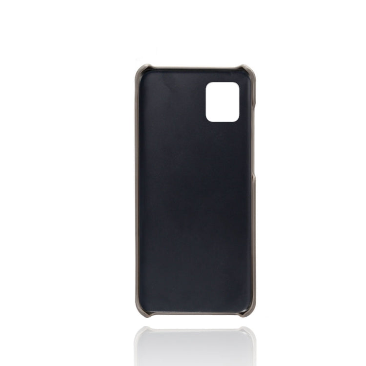 For Samsung Galaxy A81 / Note10 Lite Calf Texture PC + PU Leather Back Cover Shockproof Case with Dual Card Slots